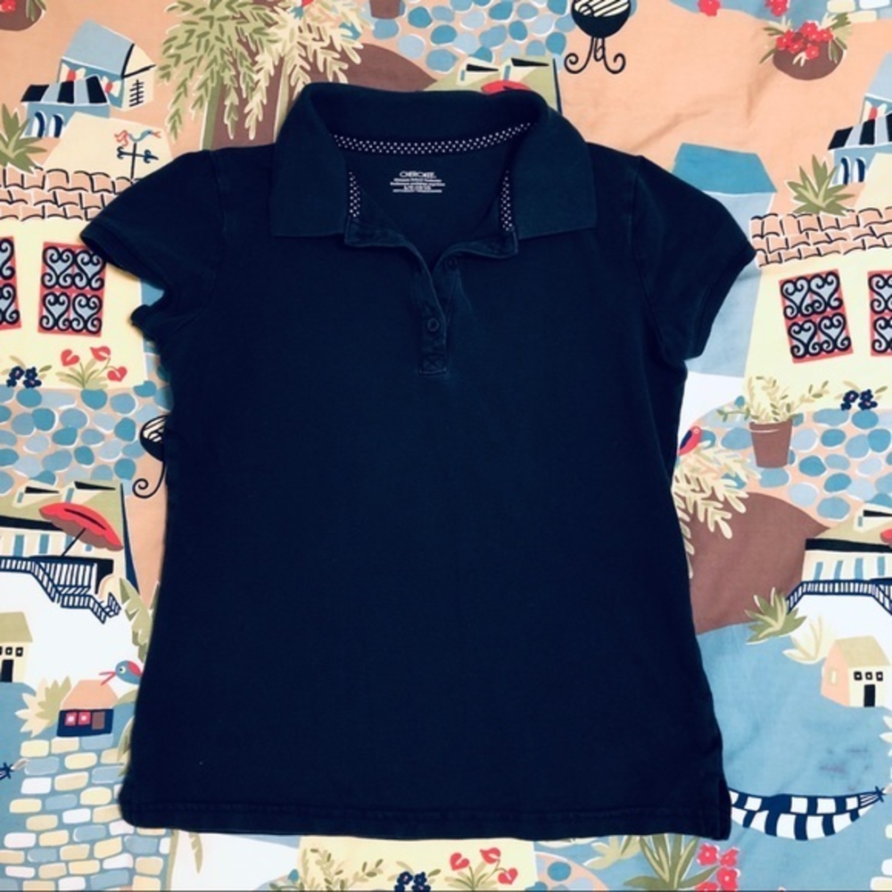 Cherokee uniform polo girls size L/G 10/12 blue‎